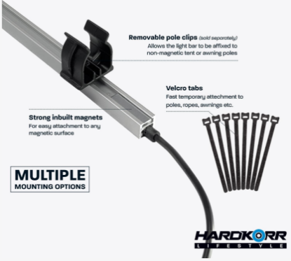 صورة لايت ليد تخييم 4 قطع ( أبيض - برتقالي ) هاردكور