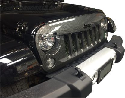 صورة شبك كاربون فايبر أسود جيب رانجلر JK ( 2007 - 2015 )